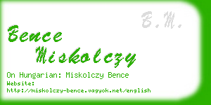 bence miskolczy business card